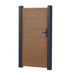 Sichtschutztür Kunststoff Golden Oak Anthrazit